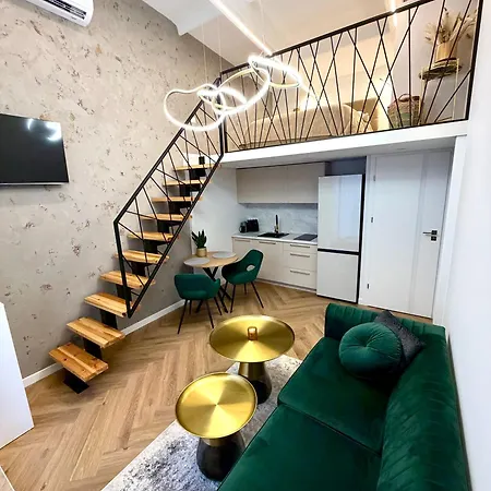 The Emerald Loft I Terrace I Free Parking Apartament Kowno